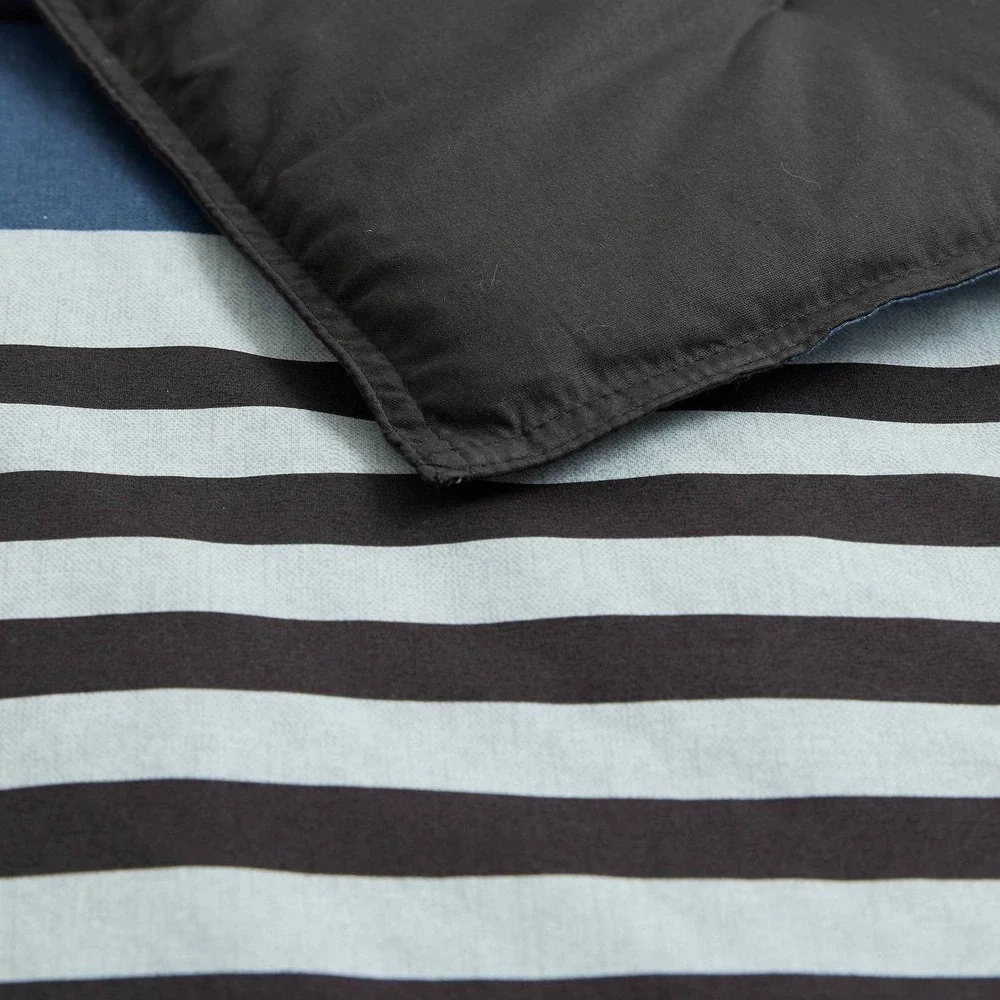 Nautica Home‎ Rendon KING Size Duvet Cover & Pillow Sham Set Grey/Navy NEW
